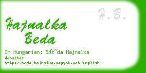 hajnalka beda business card